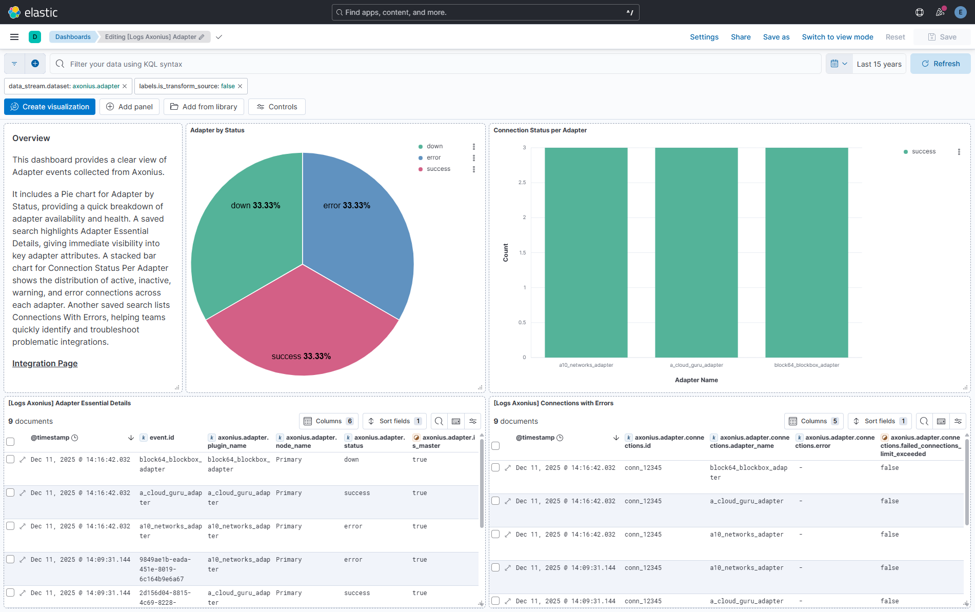 Adapter Dashboard