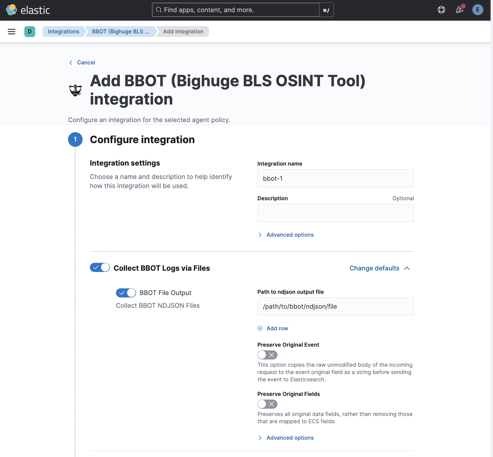 Add Integration