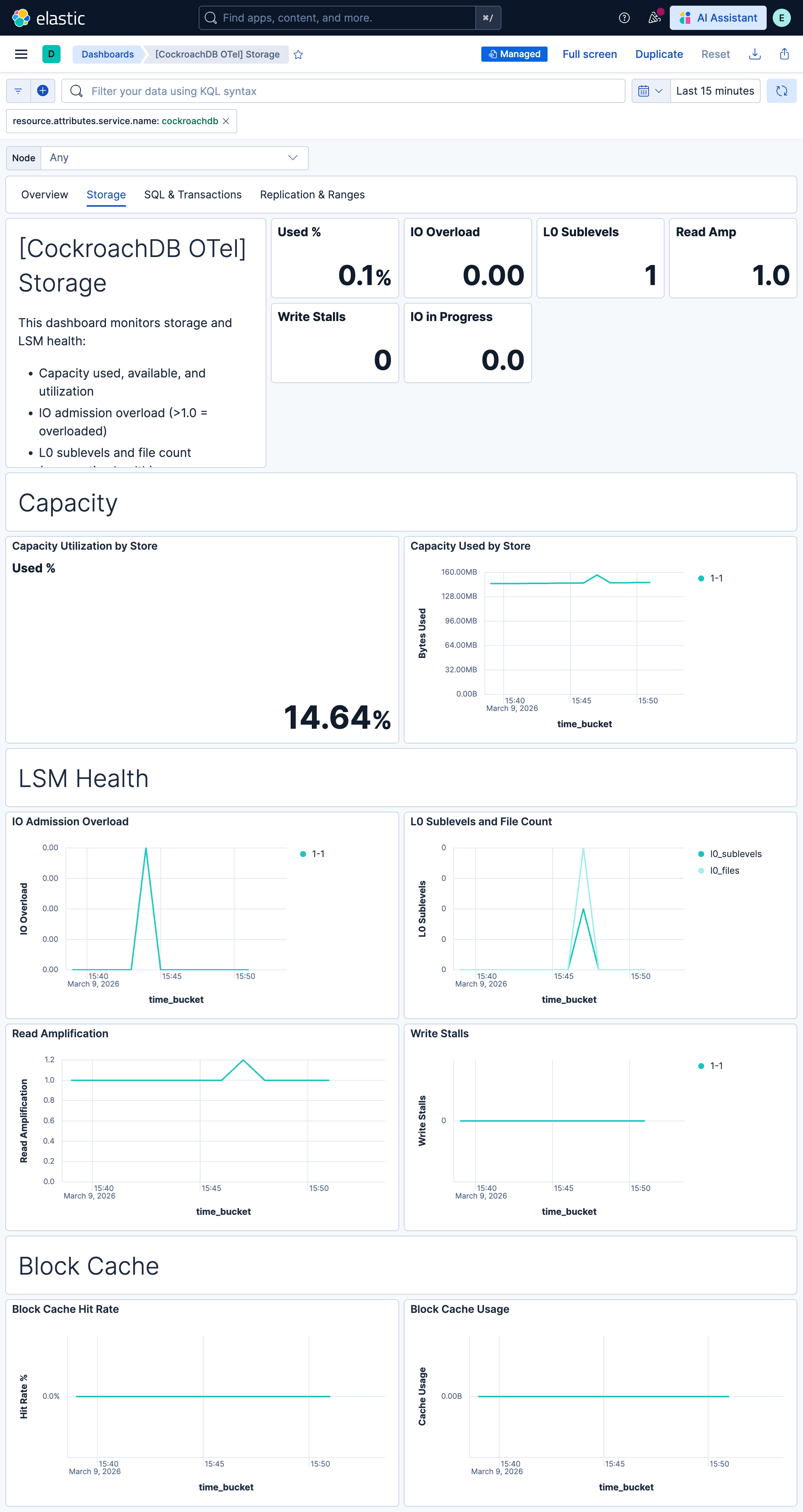 CockroachDB storage metrics
