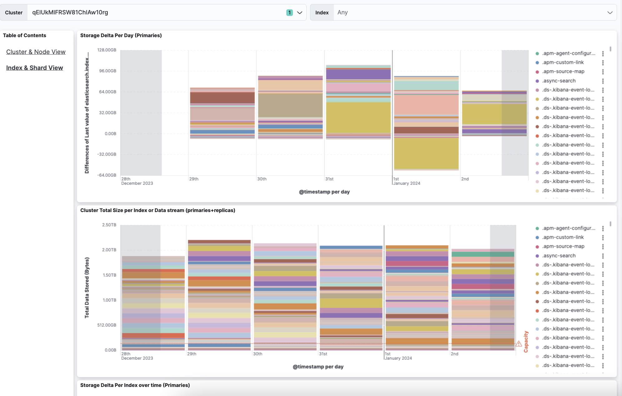 Index and Shard View