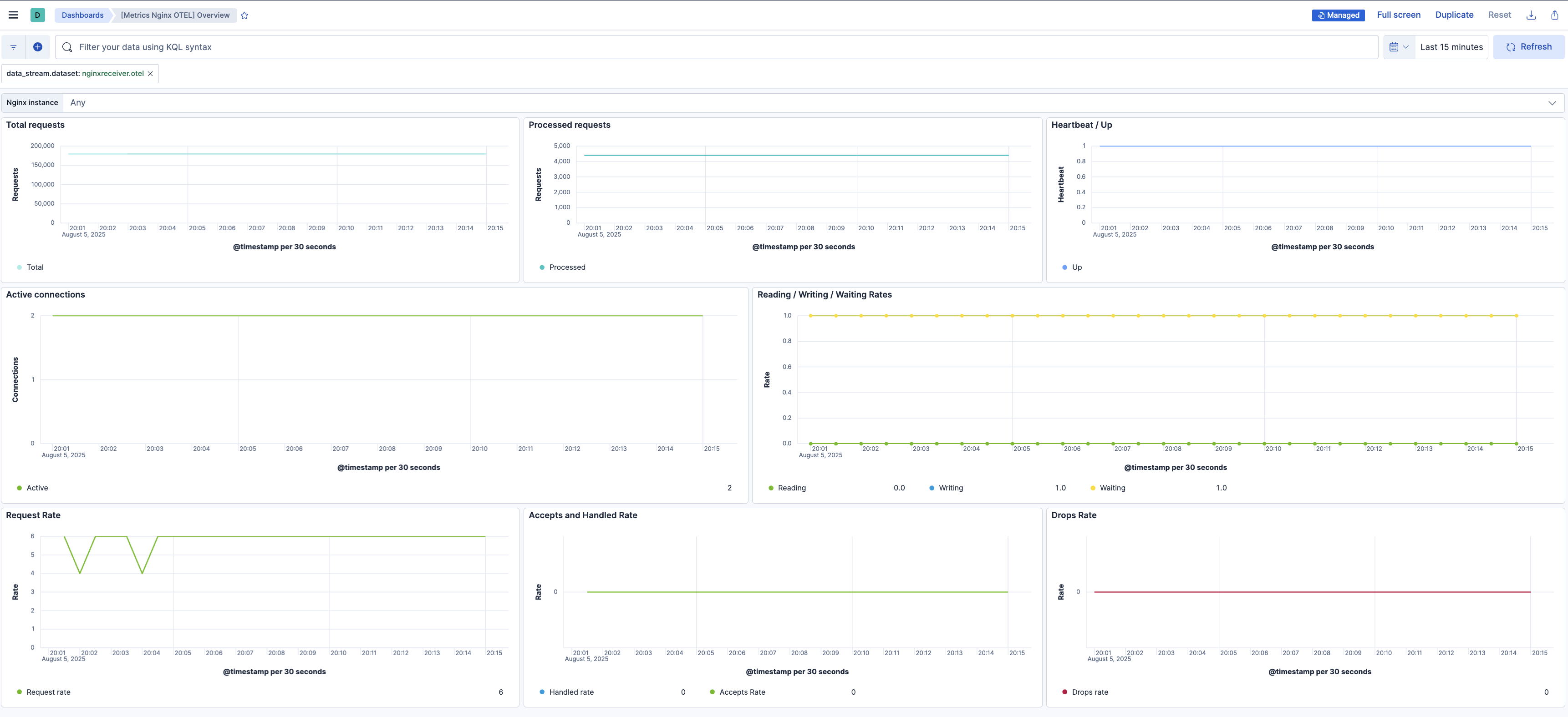 NGINX OTEL Metrics screenshot