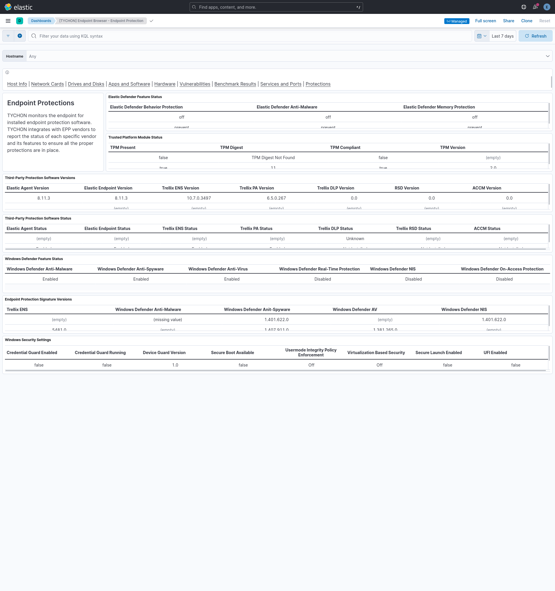 Dashboard [TYCHON] Endpoint Browser - Endpoint Protection