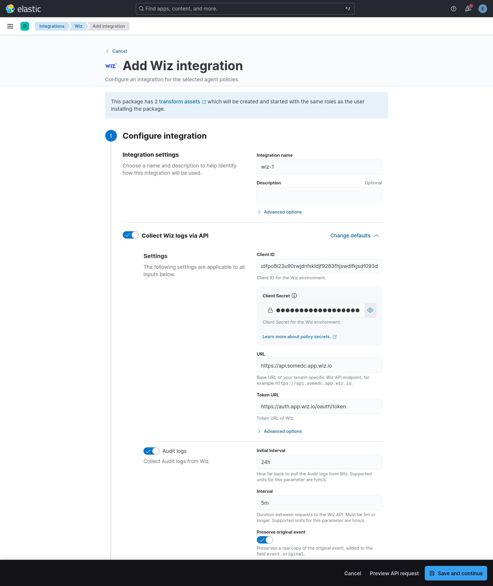 Wiz Integration Policy Editor UI